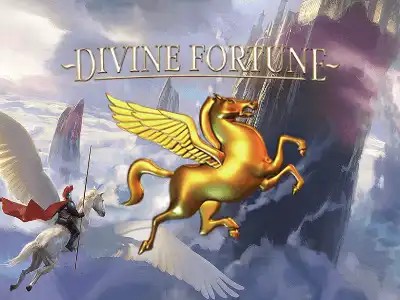 Divine Fortune online game logo by NetEnt on psk-casino-online.com