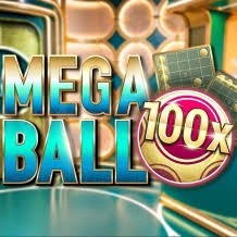 Mega Ball 100x slot icon by Evolution, available at PSK