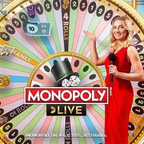 Monopoly Live slot logo by Evolution at PSK